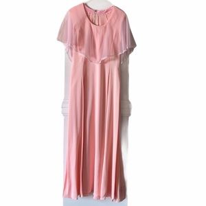 70s vintage blush prairie maxi dress